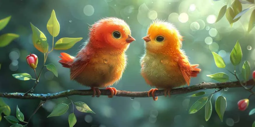 Two Little Dicky Birds Nursery Rhyme for Kids